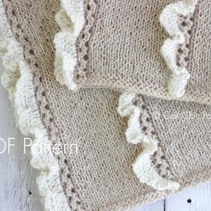Knitting PATTERN 31 - Camille - Knitting Baby Blanket PATTERN 31 - Baby show gift