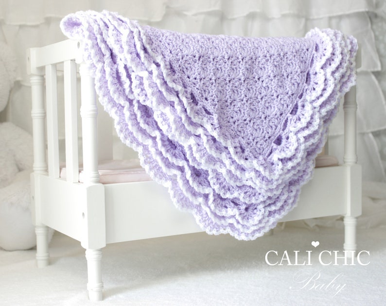 Baby Blanket Crochet PATTERN 100, Crochet Baby Pattern Iris 100, DIY Baby Blanket Instant download PDF pattern image 4