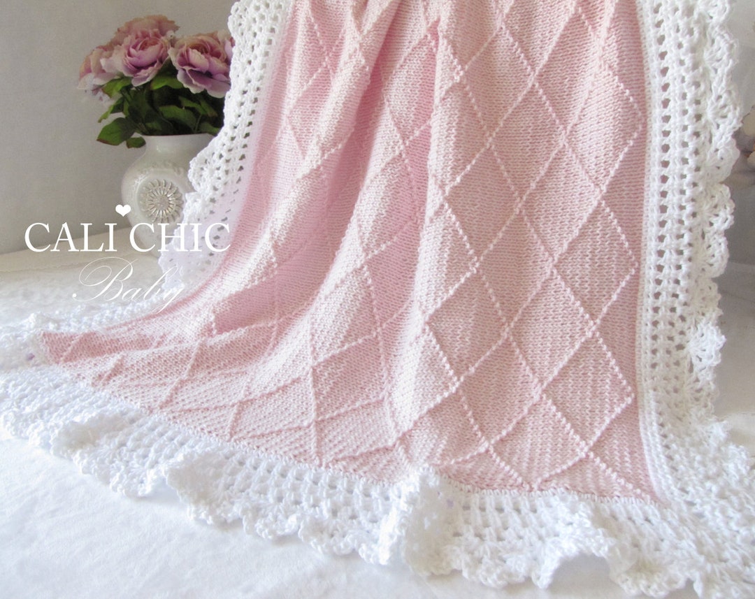 Knit Baby Blanket PATTERN, Knitting Pattern Paris 63, Knitting Baby