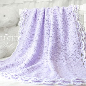 Baby Blanket Crochet PATTERN 100, Crochet Baby Pattern Iris 100, DIY Baby Blanket Instant download PDF pattern image 5