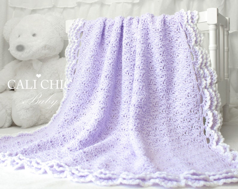Baby Blanket Crochet PATTERN 100, Crochet Baby Pattern Iris 100, DIY Baby Blanket Instant download PDF pattern image 5