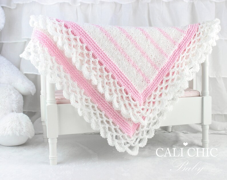Lightweight Knit Baby Blanket in Quartz Crystal main image 1