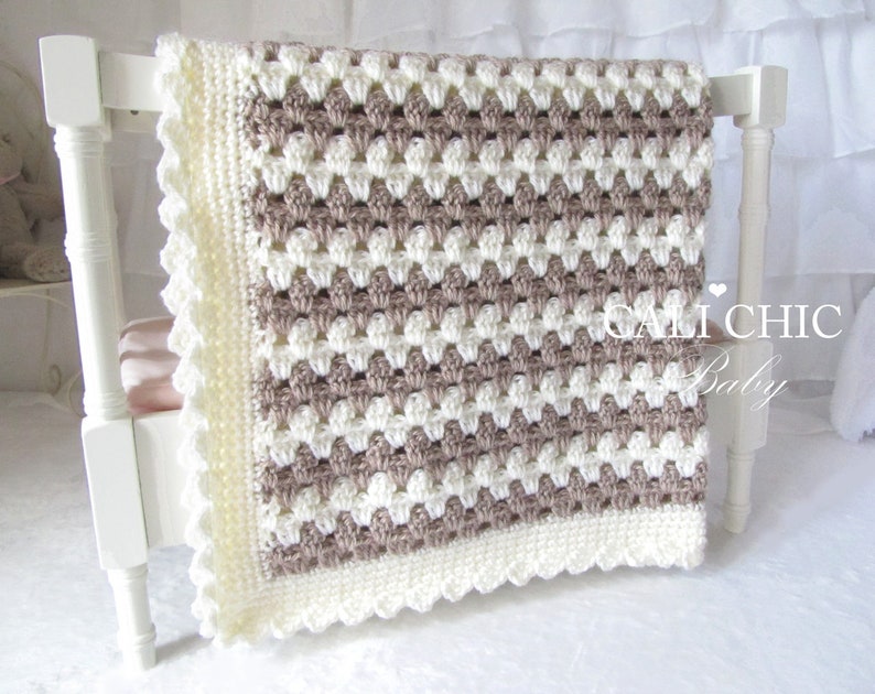 Crochet PATTERN 58, Easy Crochet Baby Blanket Pattern Teddy Bear, DIY Baby Blanket Instant Download PDF Pattern image 1