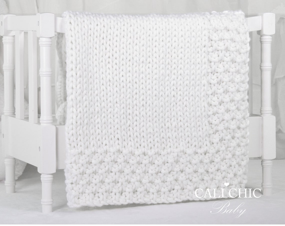 Baby Blanket Knitting PATTERN Knit Baby Blanket Pattern Etsy