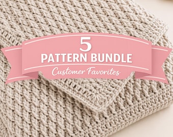 5 Crochet Baby Blanket Patterns Bundle, Customer Favorites PDF Patterns - Instant Download