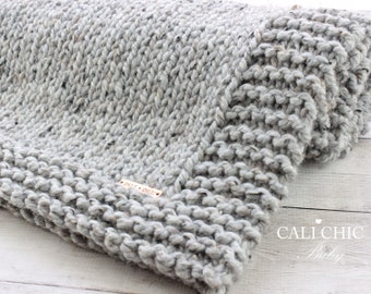 Easy Knit Baby Blanket Pattern: Super Bulky Yarn (PDF Download)