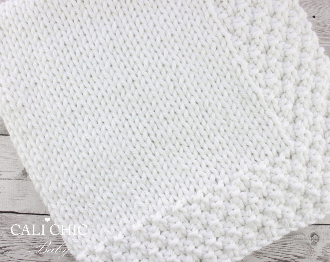 Baby Blanket Knitting PATTERN Knit Baby Blanket Pattern Etsy