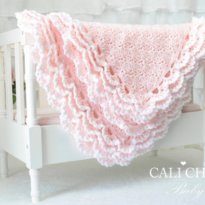 Baby Blanket Crochet PATTERN 100, Crochet Baby Pattern Iris 100, DIY Baby Blanket Instant download PDF pattern image 1