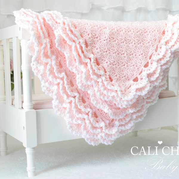 Baby Blanket Crochet PATTERN 100, Crochet Baby Pattern Iris #100, DIY Baby Blanket - Instant download PDF pattern