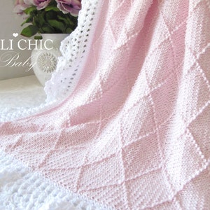 Knitting PATTERN Baby Blanket Paris 63, Knit Baby Blanket Pattern, DIY Baby Pattern Blanket, Instant Download PDF Pattern