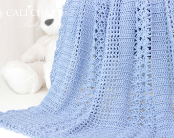 Crochet Baby Blanket PATTERN 146, Crochet PATTERN Elise 146, Baby Afghan Pattern, DIY Crochet Baby Blanket Instant Download