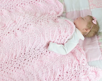 Knitting PATTERN 150 - Isabella- Baby Blanket PATTERN 150 - Knit Blanket Pattern - Instant Download