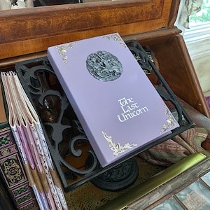 NEW! the Last Unicorn Book- Leatherbound-antique-lilac Wood