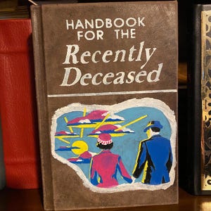 Handbook for the recently deceased-Leatherbound-BeetleJuice-Made to Order