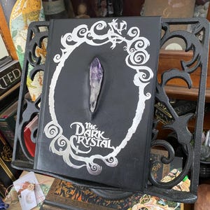 NEW! The Dark Crystal Book with real crystal shard-black with silver version