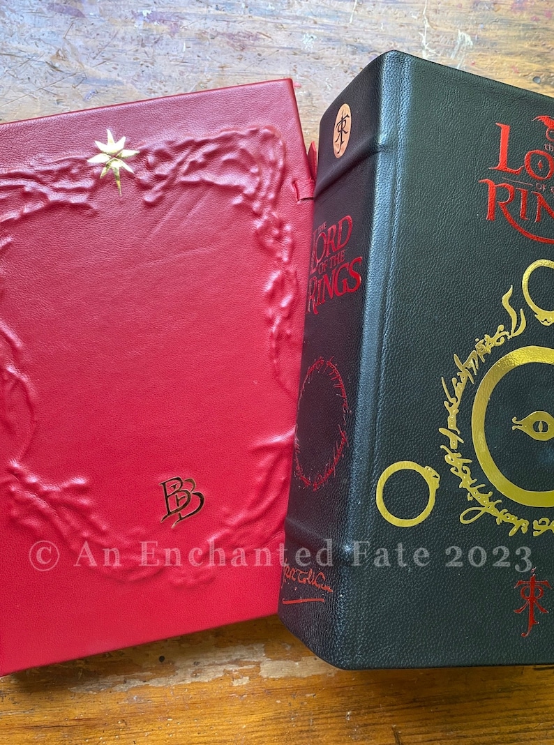 NEW The Lord of the Rings-Leatherbound Book-with illustrations and Maps and sprayed edges-LOTR image 6