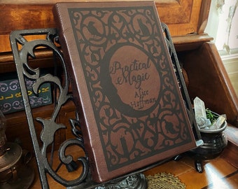 New**Practical Magic-by Alice Hoffman-Brown with black designs Leatherbound special edition book