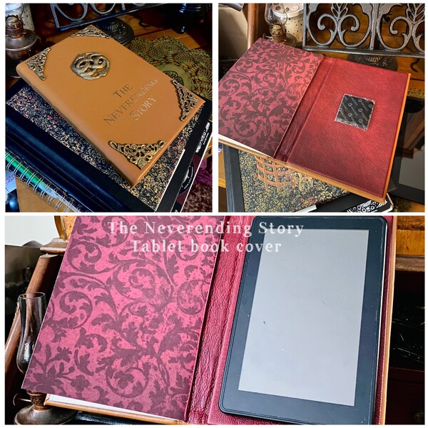 NEW! The Neverending Story Leather Tablet Cover for 6"-8" Tablets (kindle fire, iPad mini, kindle paperwhite) *Updated Version*