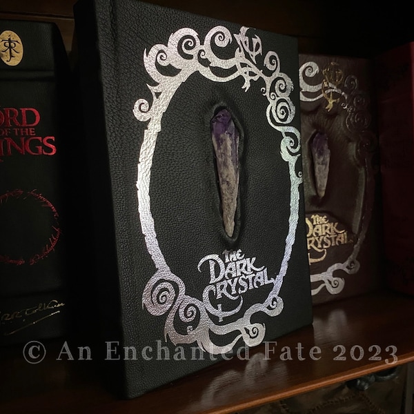 NEW! The Dark Crystal Book with real crystal shard-black with silver version