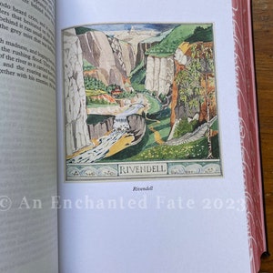 NEW The Lord of the Rings-Leatherbound Book-with illustrations and Maps and sprayed edges-LOTR image 5