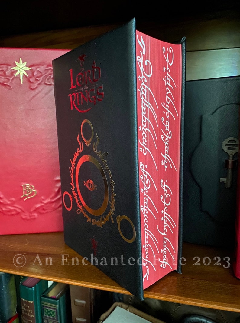 NEW The Lord of the Rings-Leatherbound Book-with illustrations and Maps and sprayed edges-LOTR image 1