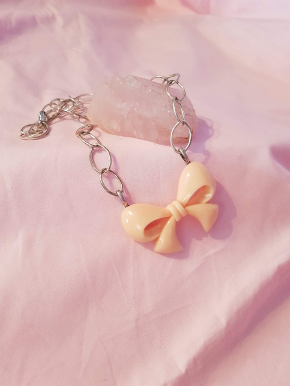 etsy bow necklace