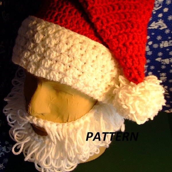 Santa Claus Hat and Beard DIY CROCHET PATTERN