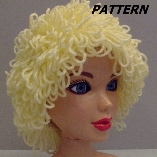 Wig Hair, Curly DIY CROCHET PATTERN