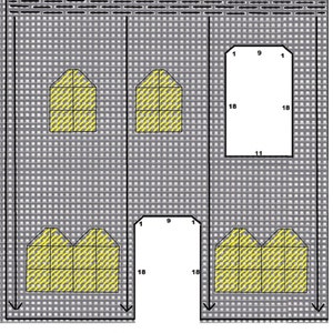 Cute Halloween Haunted House Dollhouse Plastic Canvas PDF PATTERN image 5