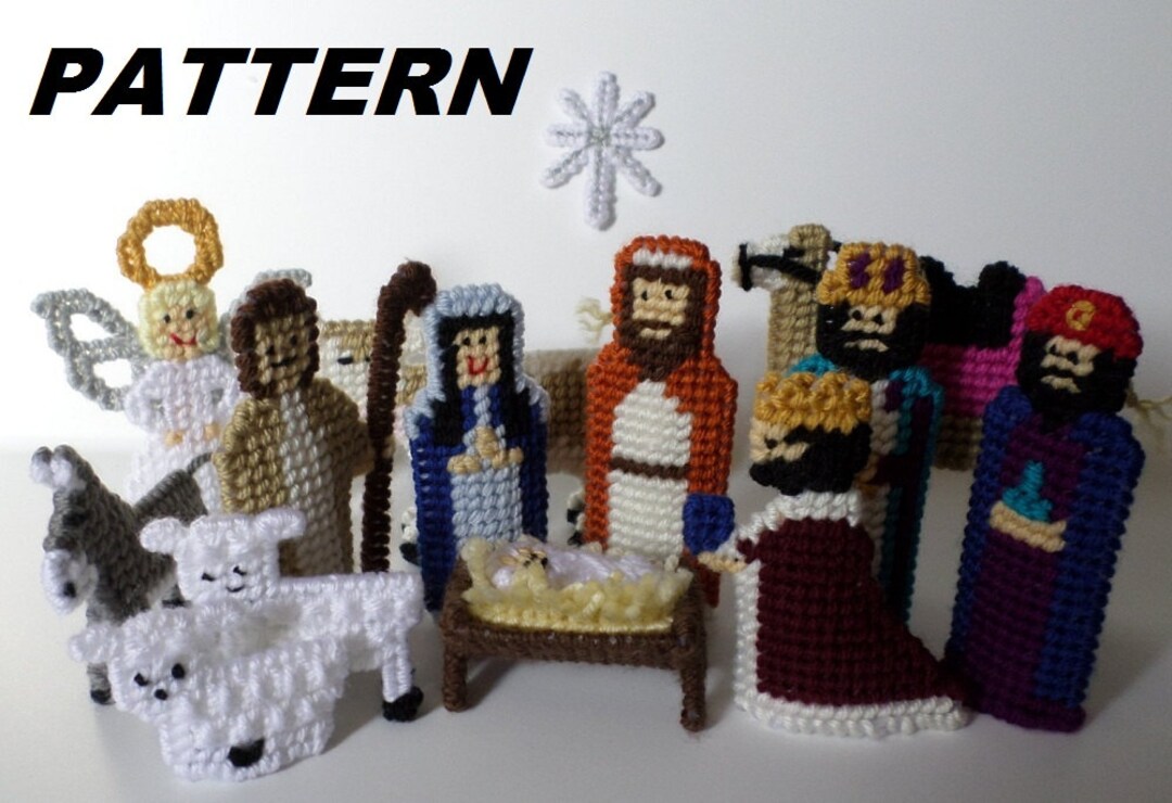 Kids Nativity Scene Plastic Canvas Pattern - Etsy