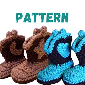 Cuddly Cowboy Boots Crochet Pattern for Babies