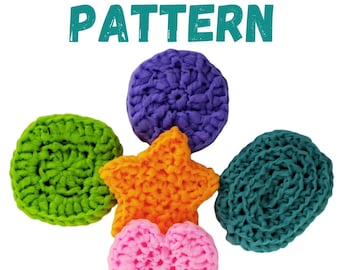 Lip Scrub and Face Scrub Montessori Sensory Play Shapes Easy CROCHET PATTERN