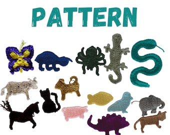 Cute Animals and Creatures Montessori Sensory Play Shapes CROCHET PATTERN