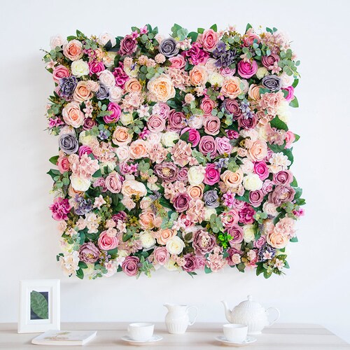 Gradual Color Floral Wall for Wedding Arrangement Fake Flower Etsy