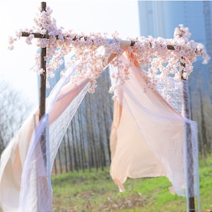 10個 1.8 m/70.86インチ 人工桜つる 桜の花 ラタン 屋外ウェディングアレンジメント アーチ装飾 パーティーテーブル装飾 特別イベント