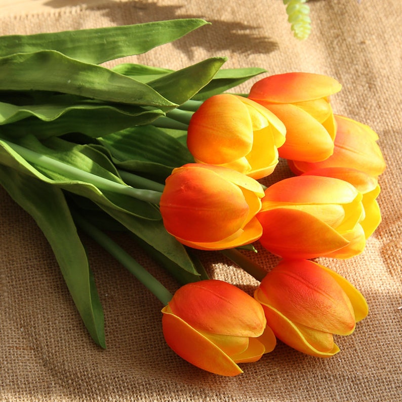 Real Touch Tulips PU Foam Soft Flowers Length Etsy