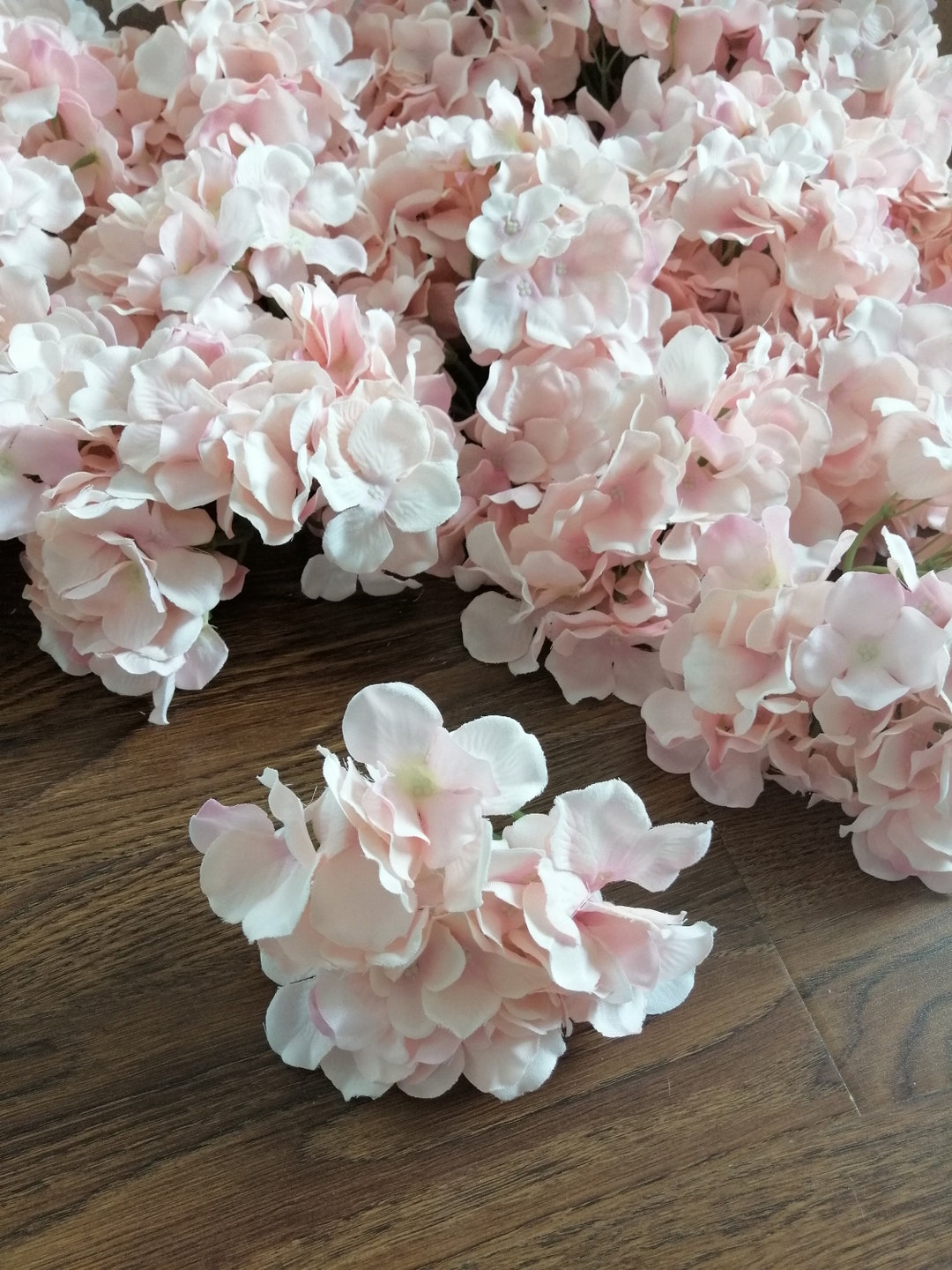 10 Fiori Artificiali Di Ortensia In Seta Con Stelo – Teste Fiore Grandi (Ø 17,8 Cm) Per Decorazioni Matrimonio, Centrotavola, Baby Shower (Rosa)