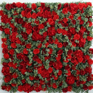 Red Flower Wall For Wedding Backdrop Arrangement Decor Special Event Bridal Shower Photography Decor Floral Wall Panels 15.75 x23.62inch