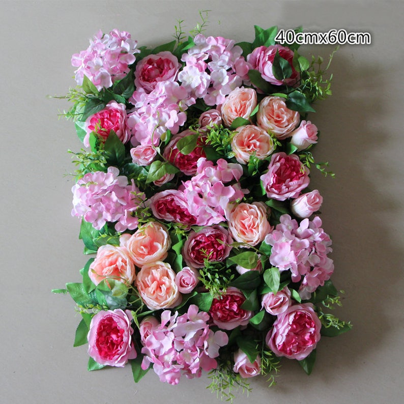 Artificial Flower Wall Simulation Flora Backdrop for Wedding Etsy