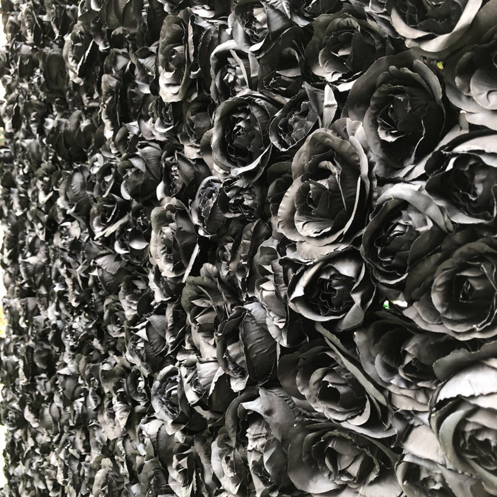 3D Black Flower Wall Black Rose Peony Wall for Wedding Etsy UK