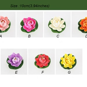 12 fiori di loto artificiali in schiuma PE, ninfee galleggianti, mini fiori di loto per la casa, per matrimoni, decorazioni per il giardino, fiori finti