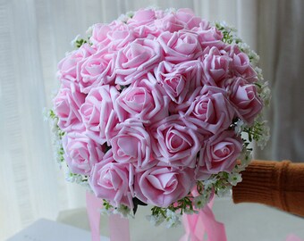 Set Di Fiori Artificiali In Seta – Pesca Estiva – Per Bouquet Da Sposa, Centrotavola E Decorazioni Fai Da Te – Con Stelo Da 22 Cm
