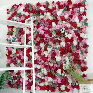 Rose Peony Flower Wall for Wedding Backdrop Special Event Bridal Shower Baby Shower Arrangement Decor Floral Panels 40*60cm