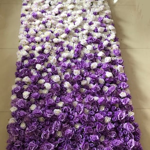 Purple Gradul Floral Wall For Wedding Photography Backdrop Bridal Shower Event Salon Party Arrangement Decor Floral Panels 40x60cm