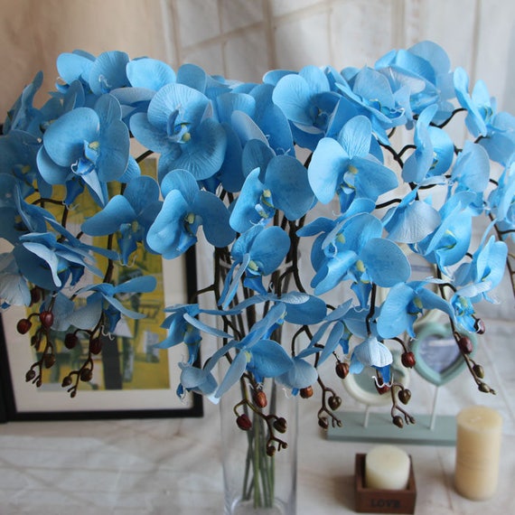 50 teste di fiori artificiali, 6 cm, finta orchidea, testa di fiori artificiali, in seta, decorazione per giardino, matrimonio, feste, casa, fai da te, scrapbooking