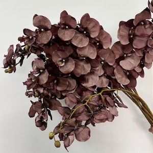 Coffee Color Luxury Butterfly Orchid Simulation Flower Stem 37&quot; Tall Wedding Table Centerpiece Butterfly Orchid Phalaenopsis