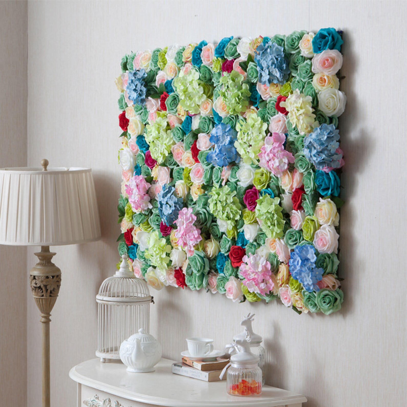 New Design Artificial Flower Wall Simulation Floral Backdrops Etsy