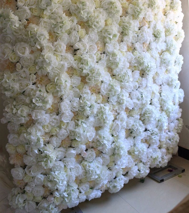 Ivory Floral Wall Panel for Wedding Arrangement Fake Flower Etsy
