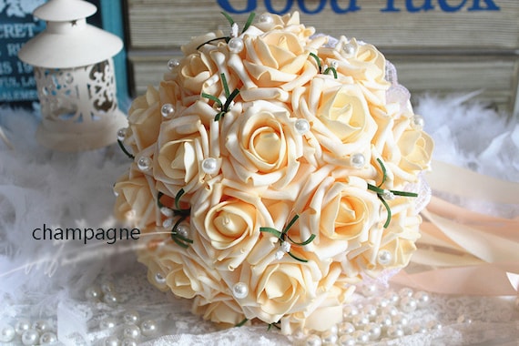 rongflower Set di fiori artificiali blu in seta, rose finte per composizioni floreali fai da te, bouquet di nozze, centrotavola, baby shower, feste, decorazioni per la casa