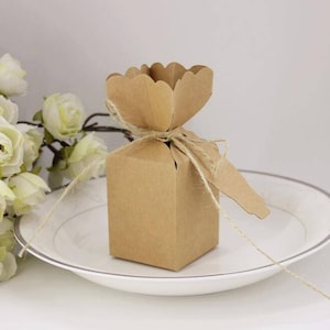 50-100 pçs papel kraft flor vaso corda pendurar cartão festa de casamento caixa de doces caixa de doces chá de bebê caixa de doces caixa de festa de aniversário